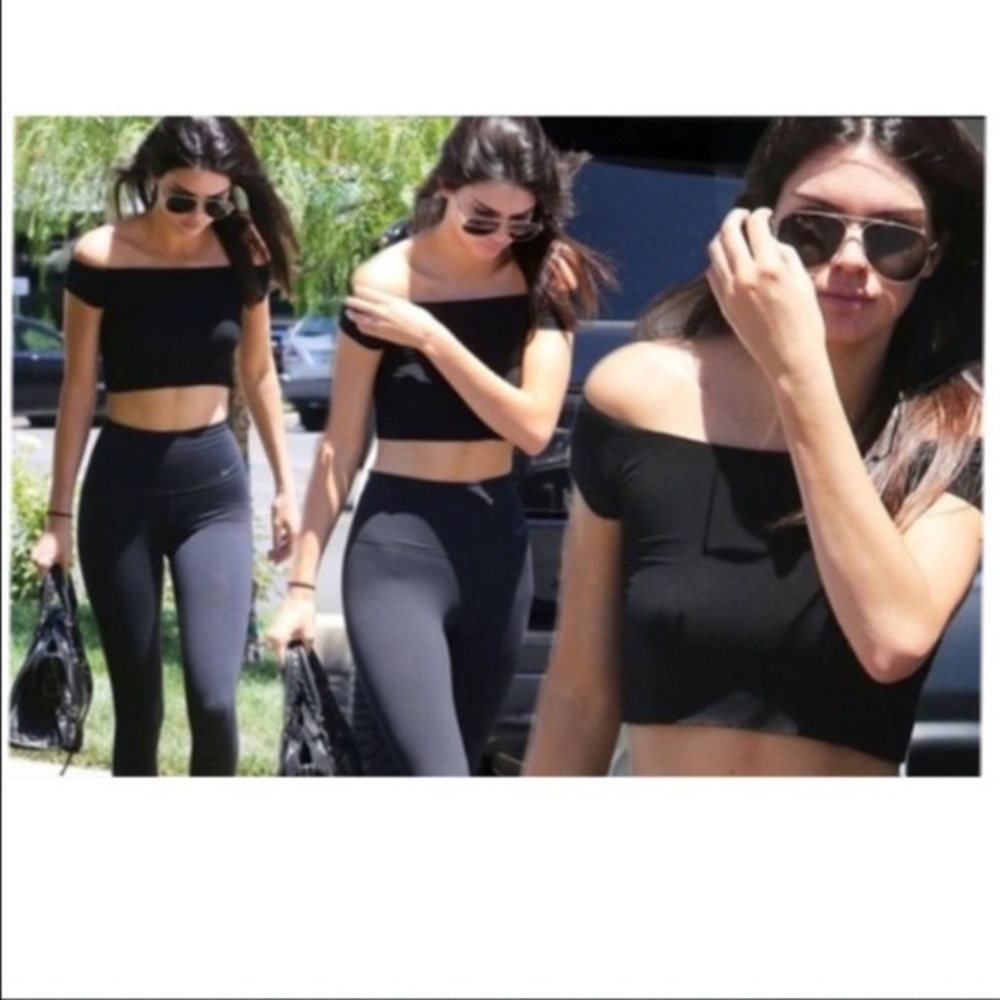 Cropped off the shoulder top